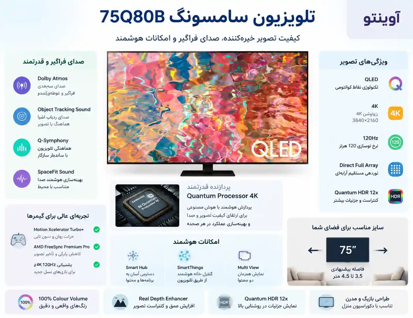 تلویزیون سامسونگ 75Q80B
