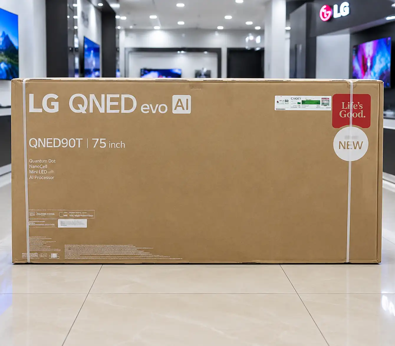 تلویزیون ال جی 75QNED90T 6 کارتن تلویزیون ال جی 75QNED90T