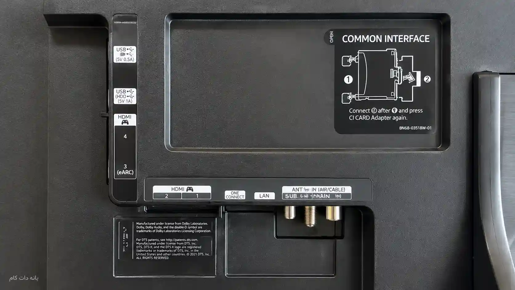 پشت تلویزیون سامسونگ 77S90F