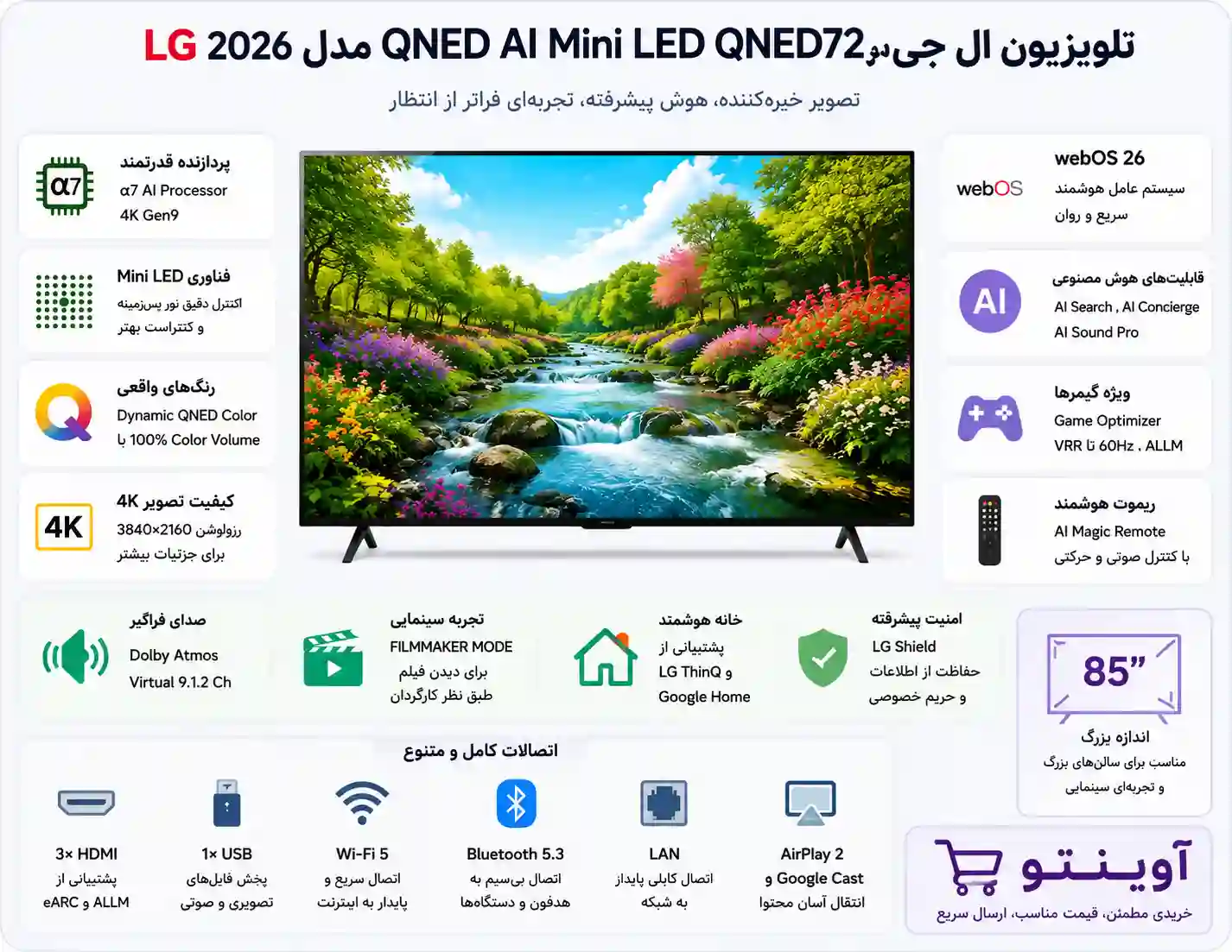 تلویزیون ال جی 85QNED72B