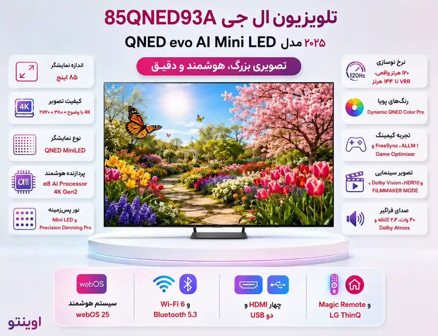تلویزیون ال جی 85QNED93A