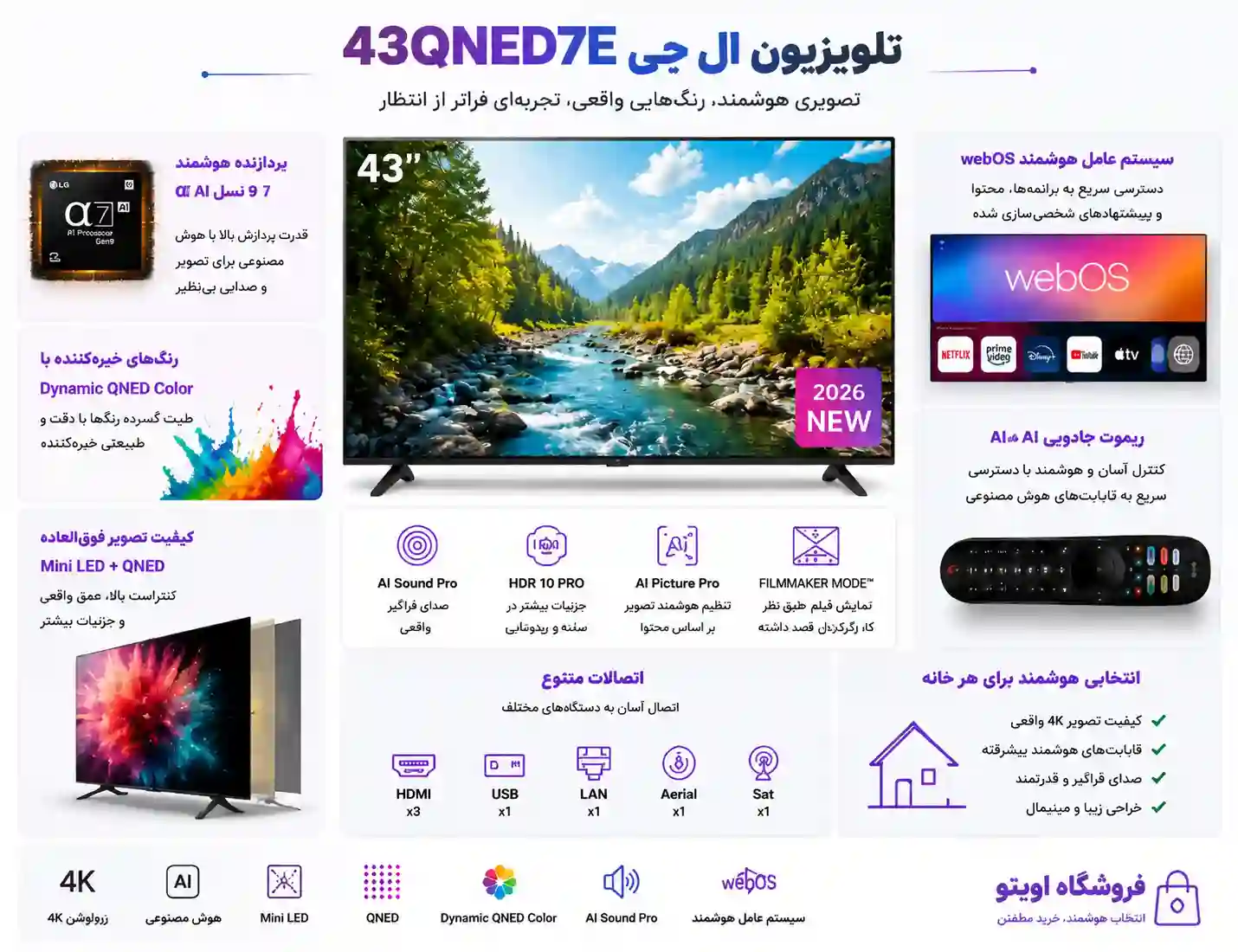 تلویزیون ال جی 43QNED7E