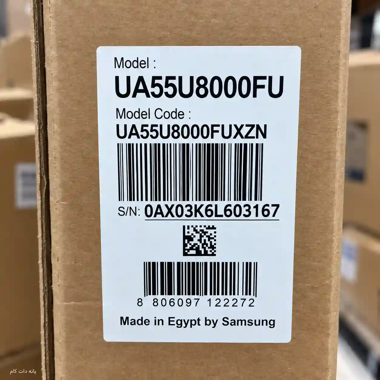 برچسب تلویزیون سامسونگ 55U8000F