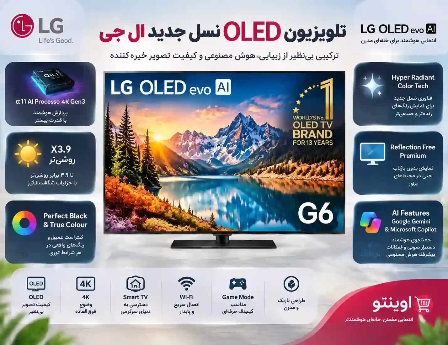 مشخصات تلویزیون ال جی 65G6