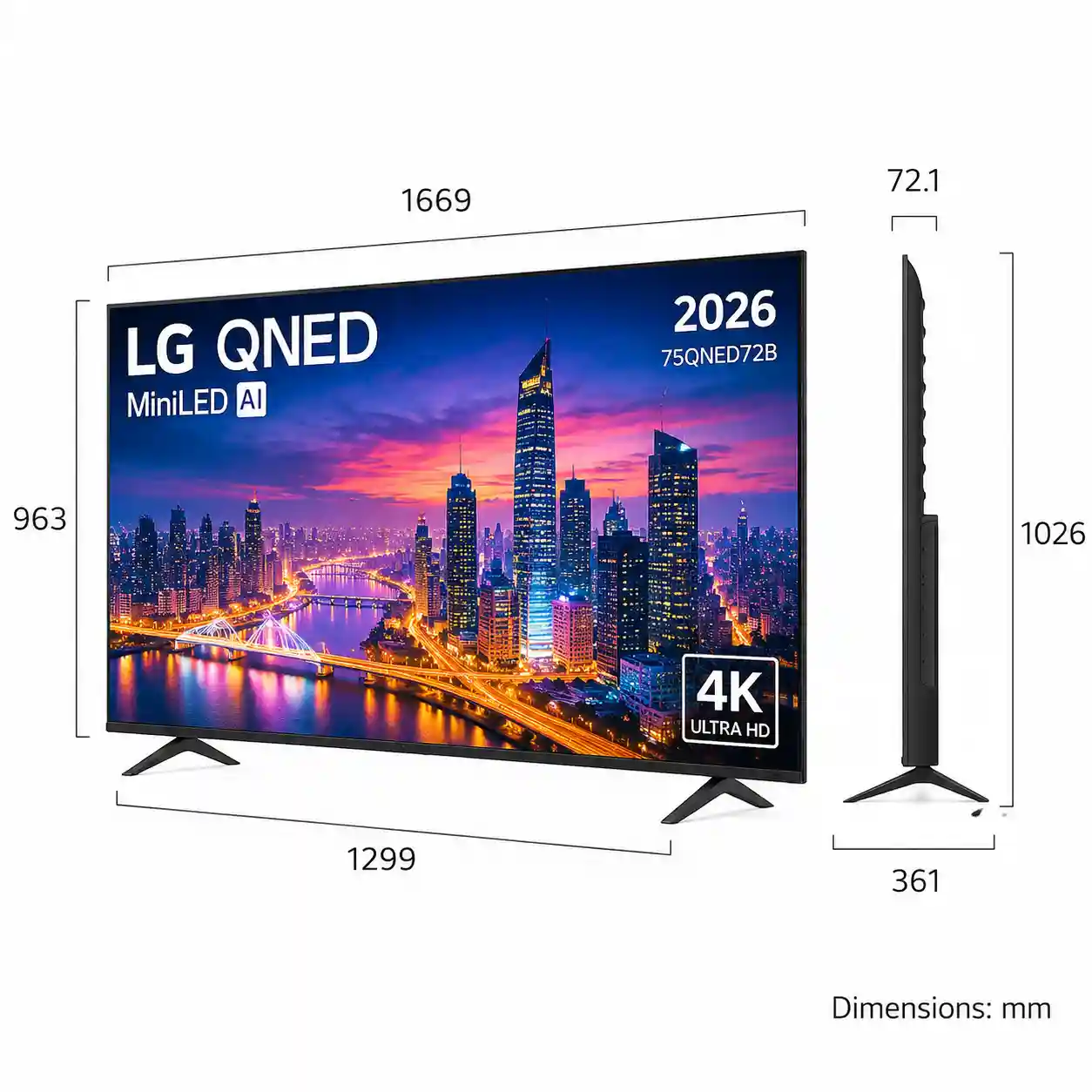 تلویزیون ال جی 75QNED72B