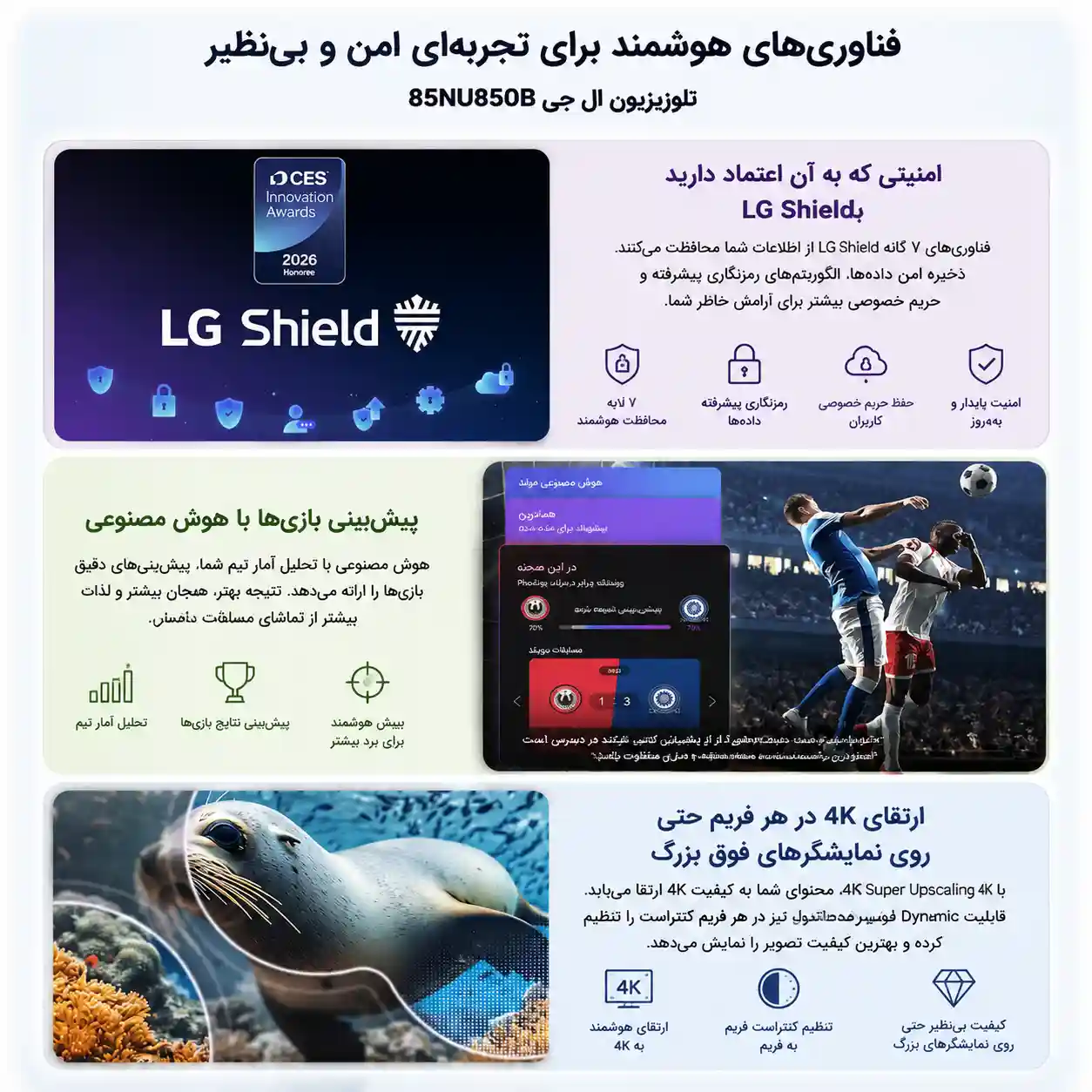تلویزیون ال جی 85NU850B