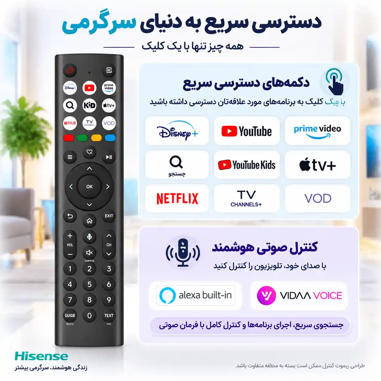 کنترل تلویزیون هایسنس 85U7Q