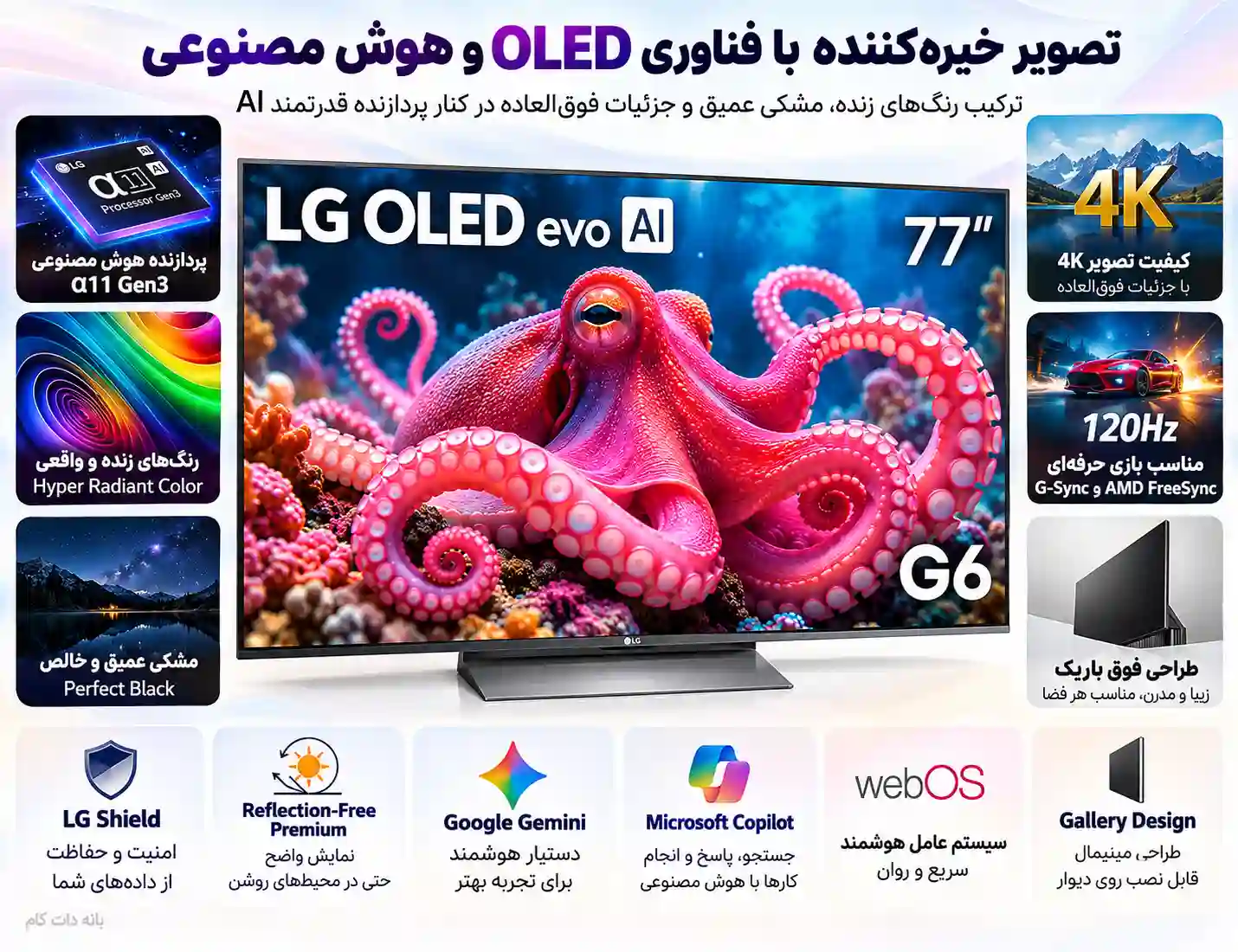 تلویزیون ال جی 77G6 اولد 4 مشخصات تلویزیون ال جی 77G6 اولد