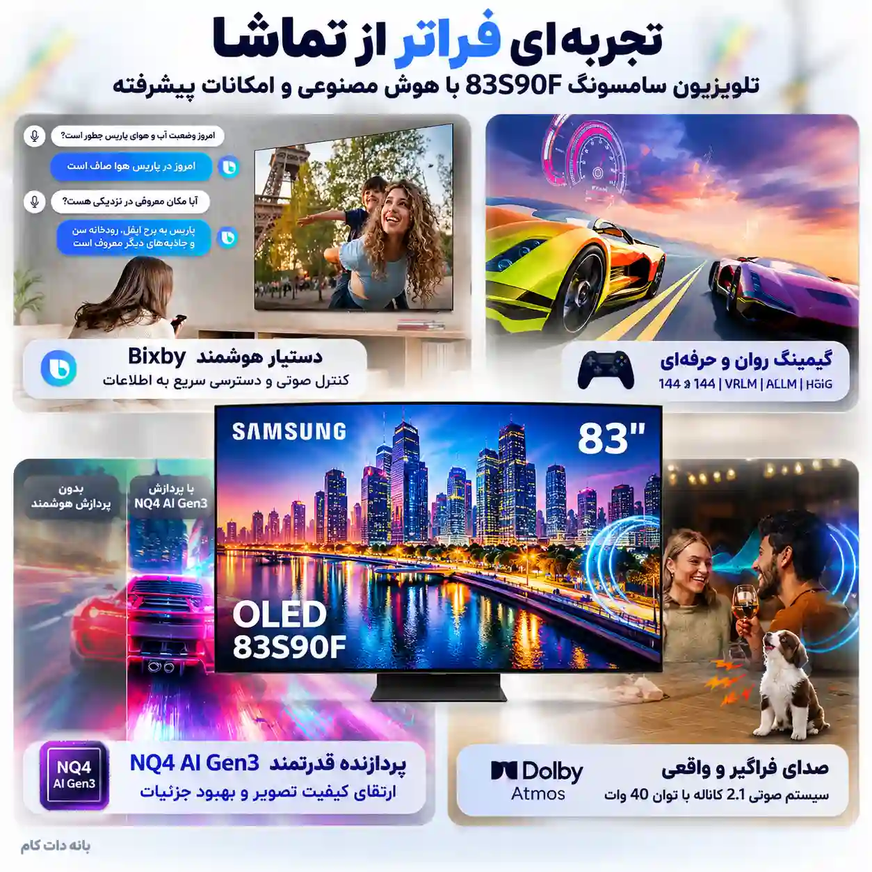 تلویزیون سامسونگ 83S90F 4 تلویزیون 83S90F