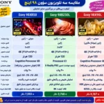 مقایسه تلویزیون سونی 98XR50